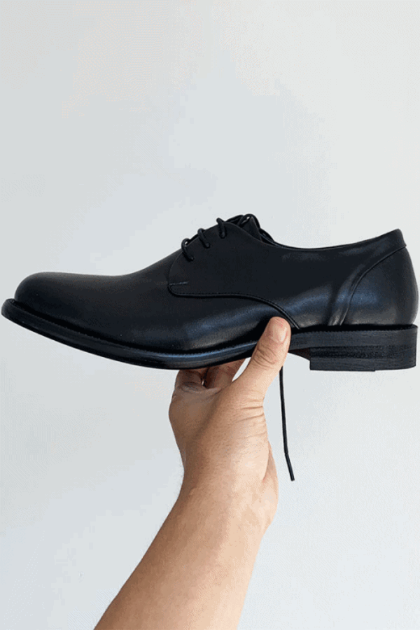 Retro Cow Leather Derby Shoes
